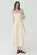 South of france embroidery dress in beige