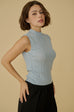 Secret shimmer turtleneck top in pink