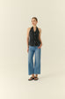 California sunset flare elastic jeans in blue