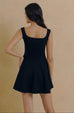 Midnight charm mini dress in black