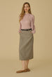 Secret shimmer turtleneck top in pink