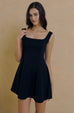 Midnight charm mini dress in black