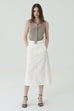 Clear cut skirt in white