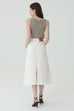 Tie me softly knit tank in grey