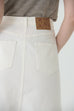 Clear cut skirt in white