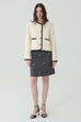 Paris bow-tied high-waist skirt