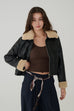 Top gun shearling faux leather jacket