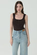 Espresso classic vest in dark red