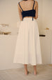 False alarm linen skirt in white