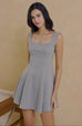 Midnight charm mini dress in grey