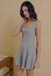 Midnight charm mini dress in grey
