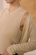 Afterglow bling knit cardigan in beige