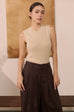 Afterglow bling knit top in beige