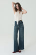 Dark indigo flared jeans