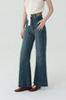 Dark indigo flared jeans