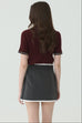 Effortless cut skirt in dark grey