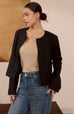 Clean cut jacket in black