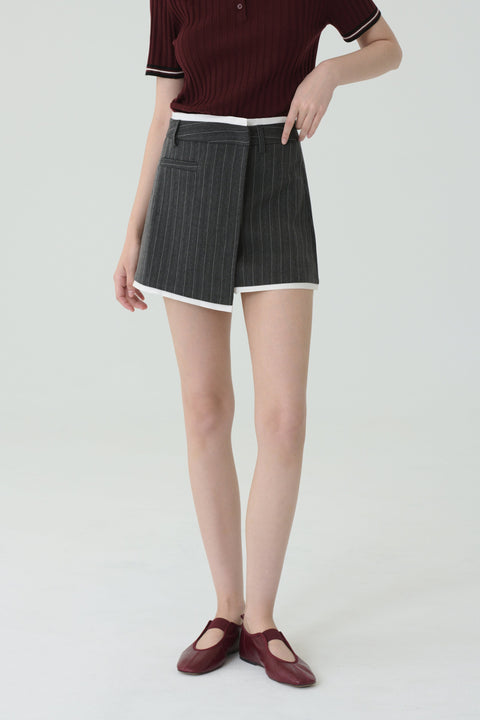 Effortless cut skirt in dark grey