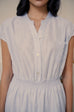 Let me fall elastic midi dress in blue