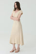 Sour cream knit dress in Beige