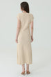 Sour cream knit dress in Beige