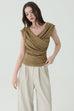 Ease knot sleeveless top in mocha