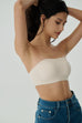 Two ways seamless bandeau bra in white