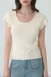 White trim top in white