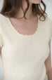 White trim top in white