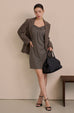 Take the lead stripe blazer in brown