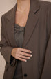 Take the lead stripe blazer in brown