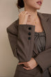 Take the lead stripe blazer in brown