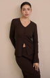 My boo V-neck cardigan in brown