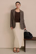 Take the lead stripe blazer in brown