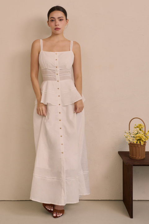 Take me on a date maxi dress in white