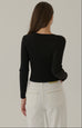 Floating free V neck knit top