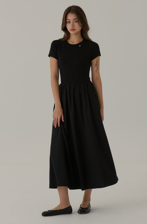 Take it further elastic dress in black