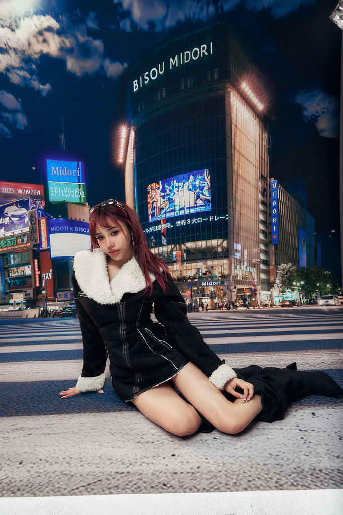 Midori x BisouBisou Street Doll Shearling Coat