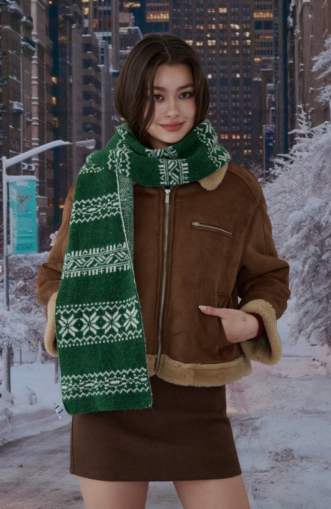 Blizzard Cozy Fur Jacket in Brown/Caramel