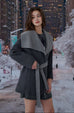 5th ave color contrast Wool Coat