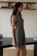 Office lady dress in grey