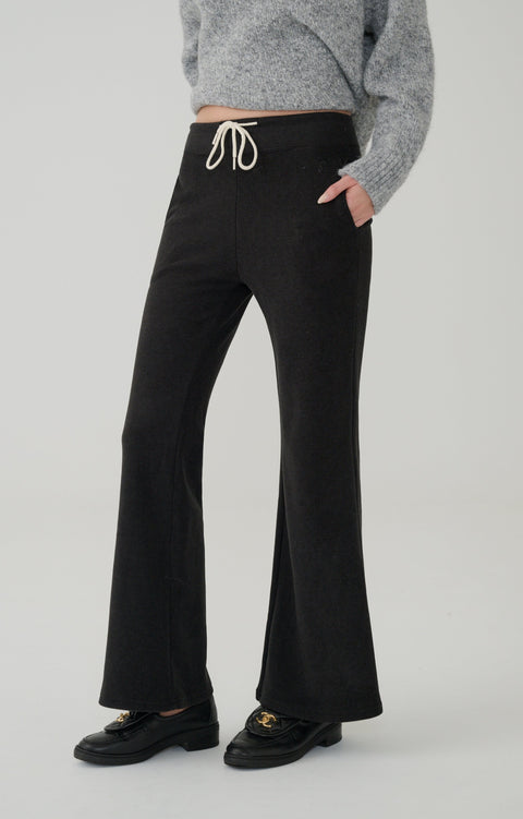 Wool blend flared pants in Black