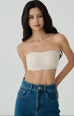 Two ways seamless bandeau bra in white