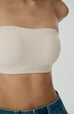 Two ways seamless bandeau bra in white