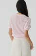 New life cooling knit cable sweater in pink