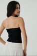 Diamond cooling knit top in black