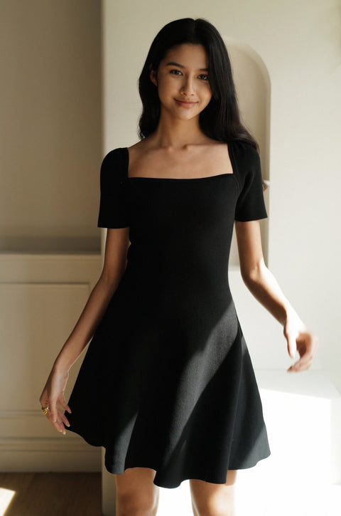Visou black knit dress