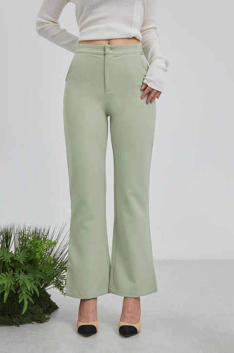 Stealing time high waisted pants in green