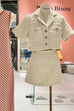 Judy tweed set  (jacket+ skirt)  pink/white