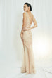 Party time rosegold sequin evening dress